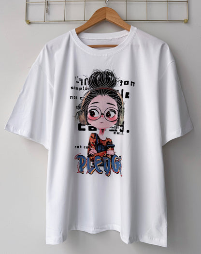 T-shirt με σχεδίο WORRI white