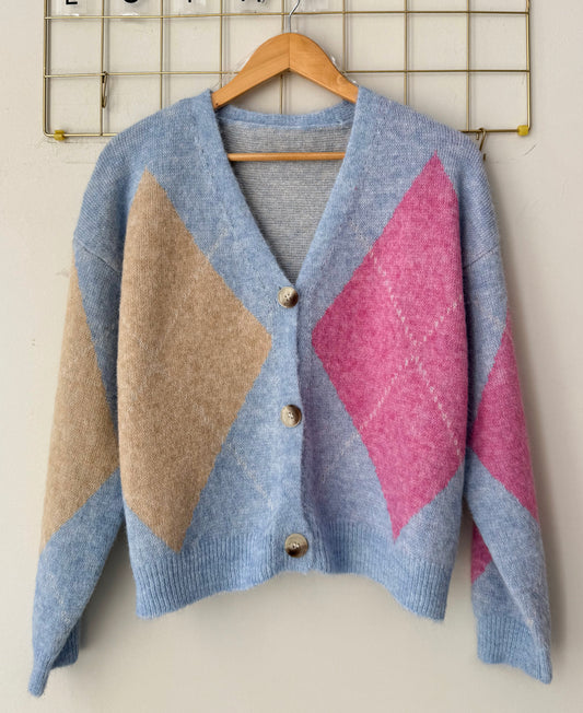 Ζακέτα πλεκτή CHESSI blue