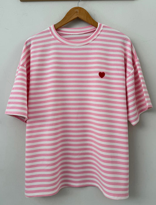 Μπλούζα HEARTY pink