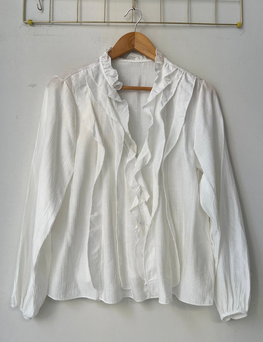 Μπλούζα με βολάν ADRIA white