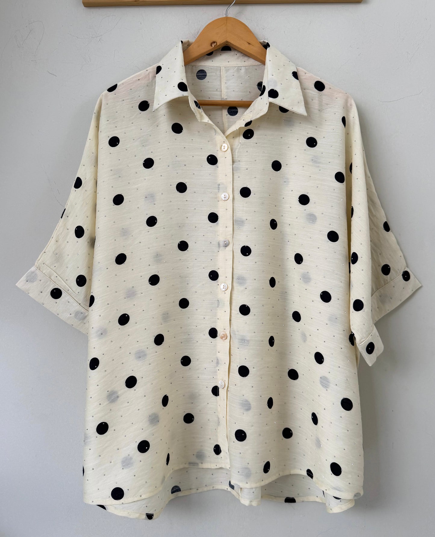 Μπλούζα πουά oversize GARIOT off white