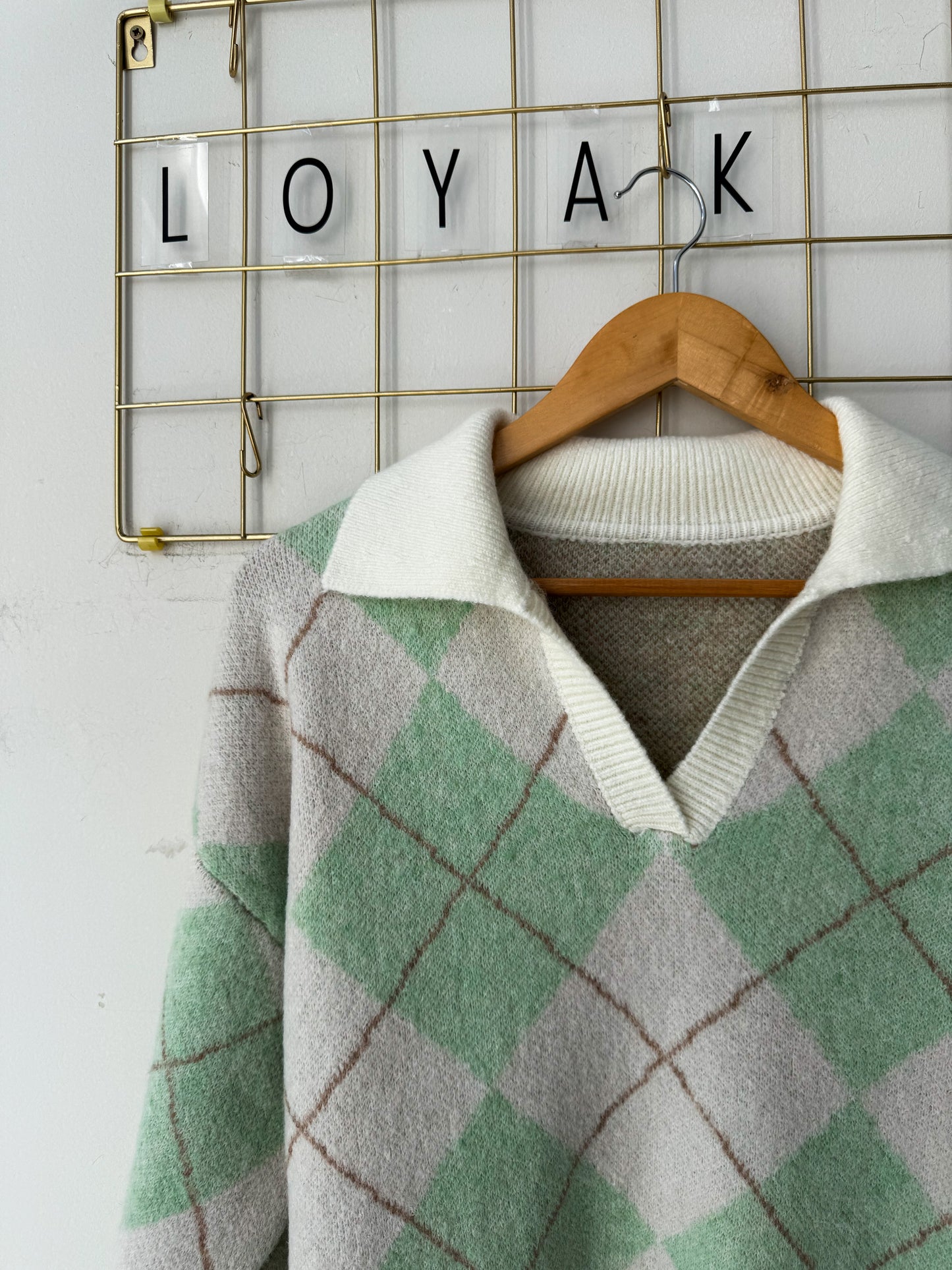 Μπλούζα πλεκτή με γιακά ADVA Green