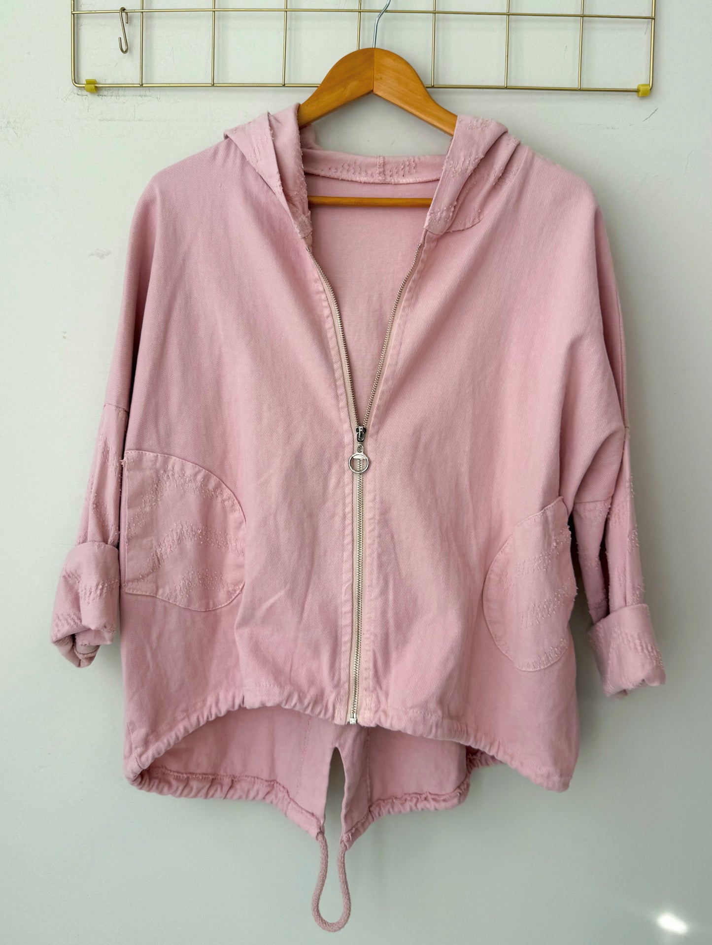 Μπουφάν Jean KINDA dusty pink