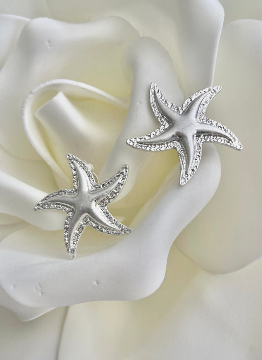 Σκουλαρίκια STARFISH silver