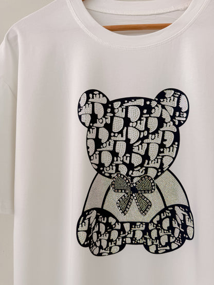 T-shirt με σχεδίο BEAR white
