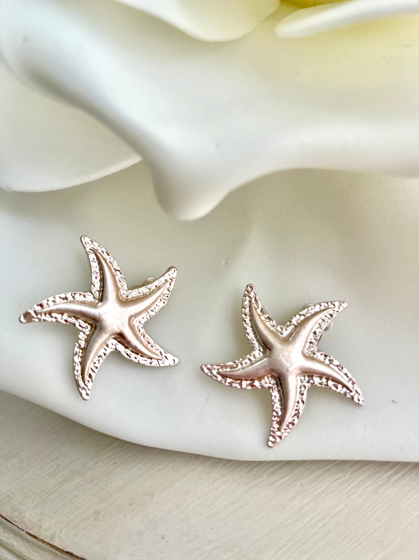 Σκουλαρίκια κλιπς STARFISH platinum