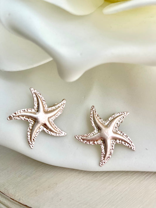 Σκουλαρίκια κλιπς STARFISH platinum