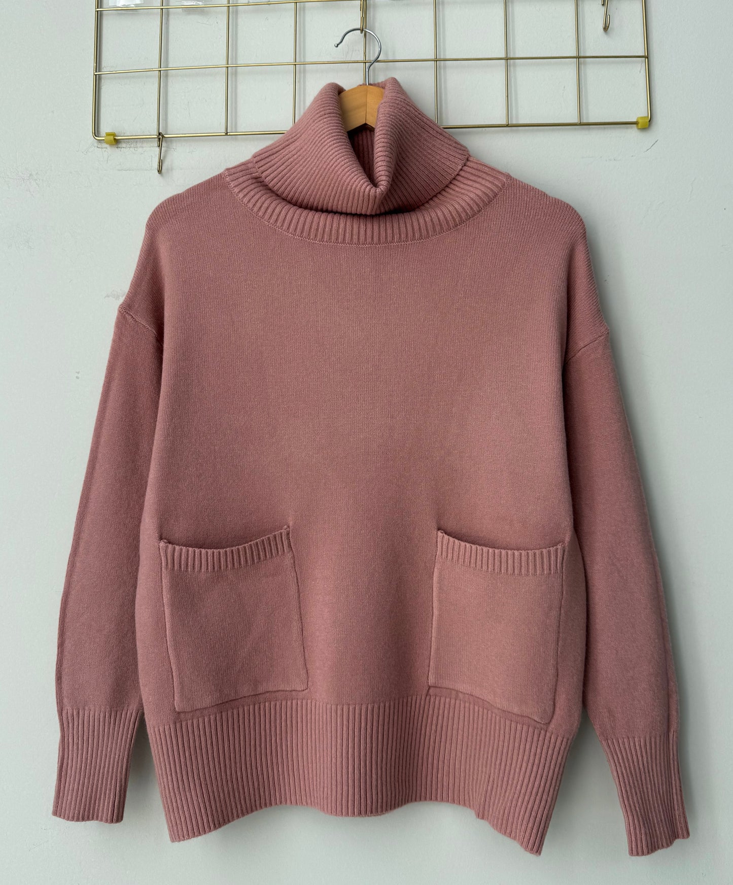 Μπλούζα πλέκτη ζιβάγκο BIZE dusty pink