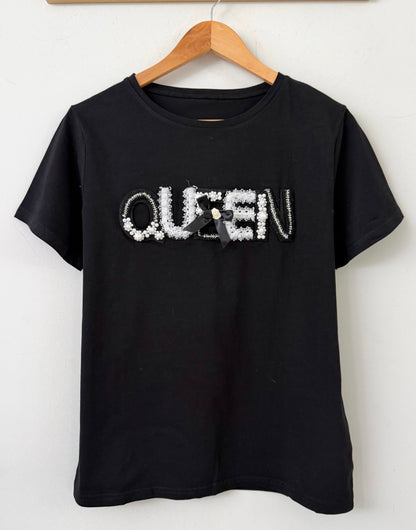 T-shirt με σχεδίο QUEEN black