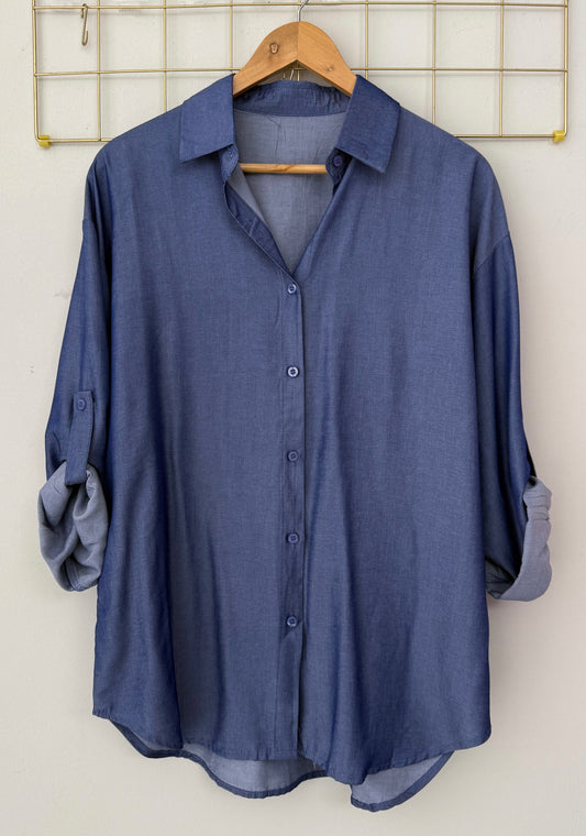 Πουκάμισο NIETA blue jean