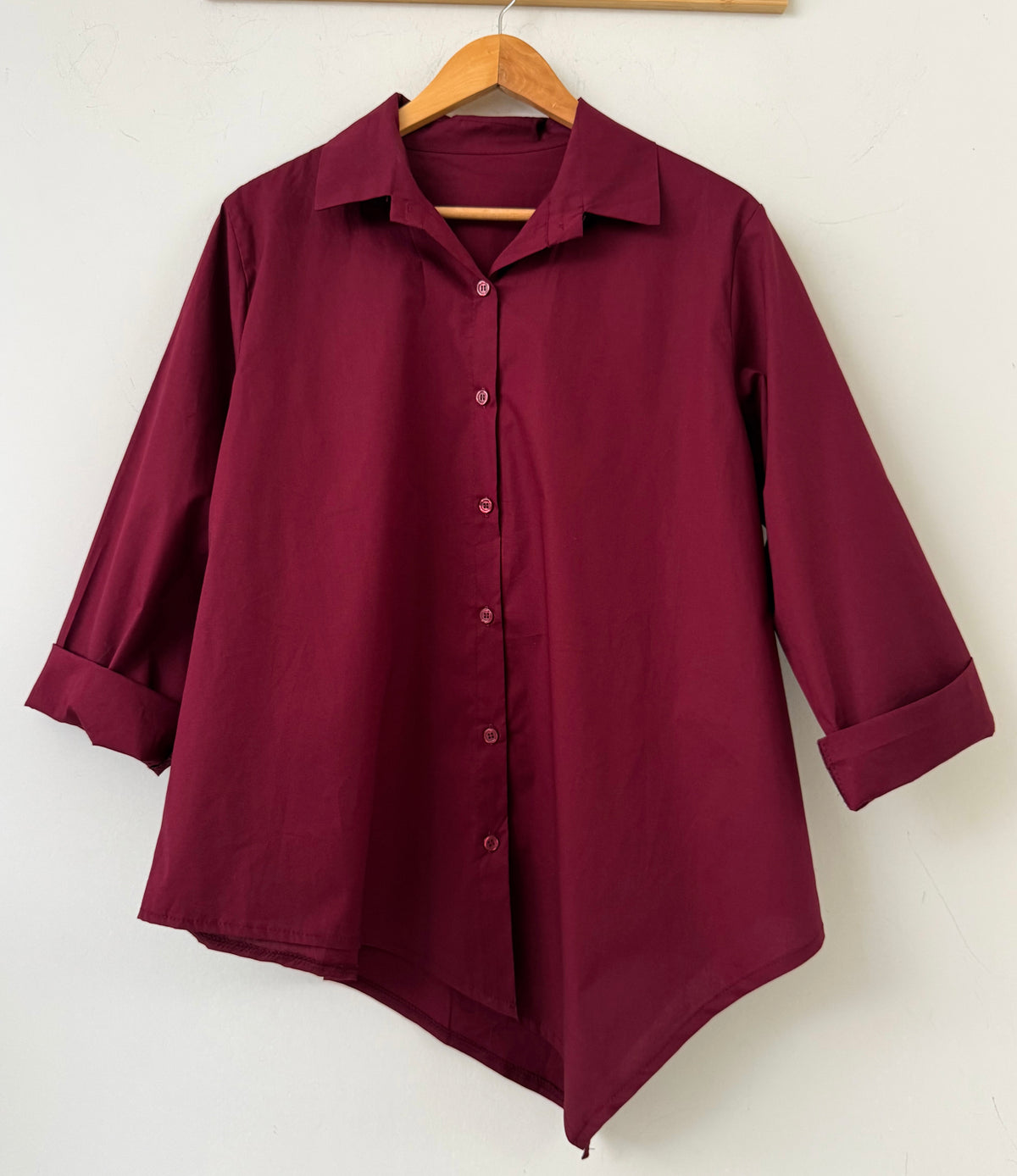Πουκάμισο ποπλινα DEMYS burgundy