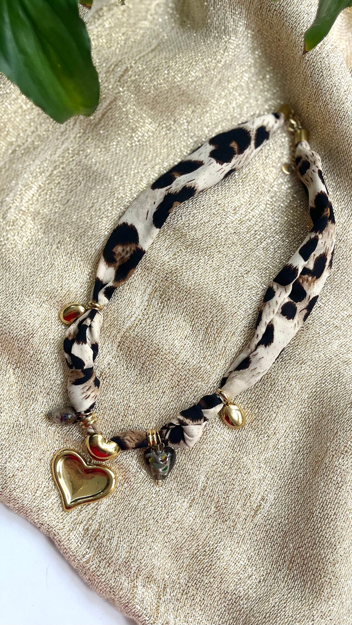 Κολιέ INFINITY leopard/gold