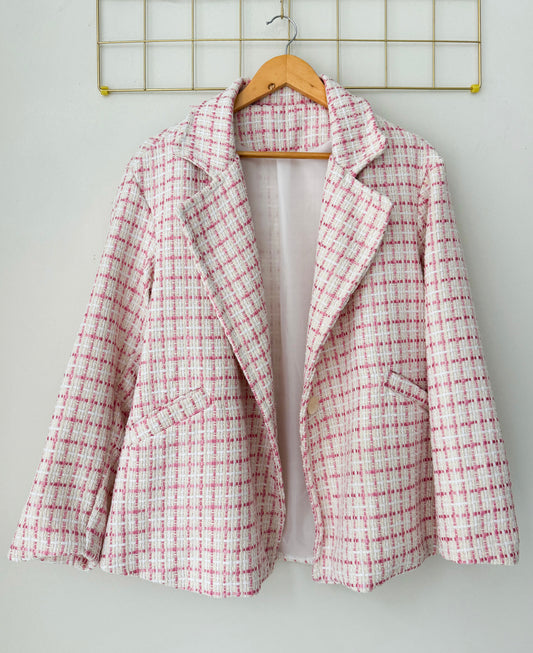 Σακάκι CAROL off white/pink