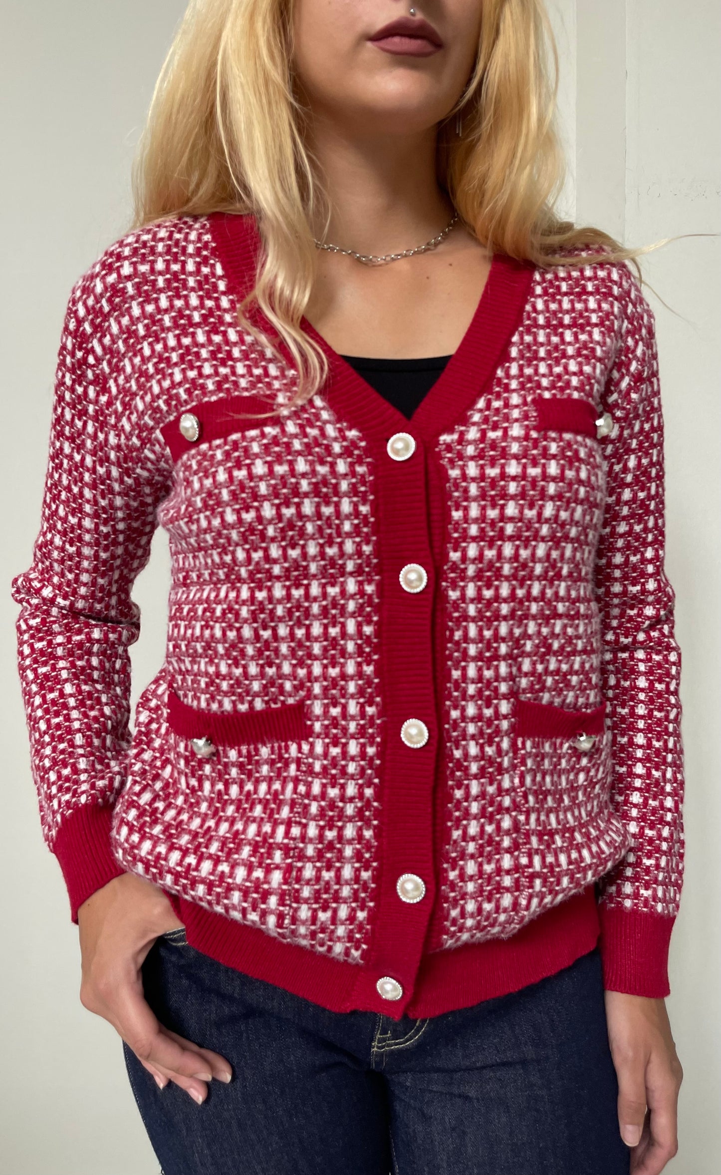 Ζακέτα NUTMEG red/white