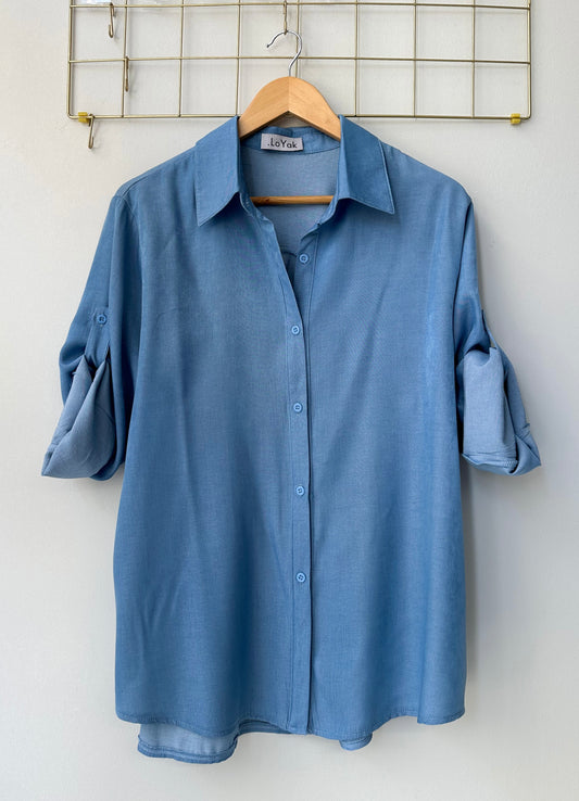 Πουκάμισο MONAKO jean light blue