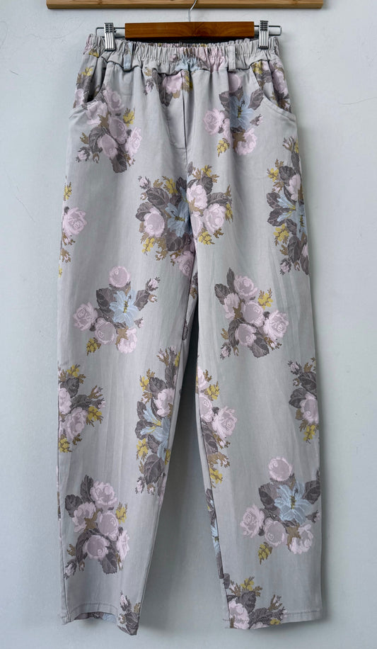 Παντελόνι KLORIA FLORAL beige