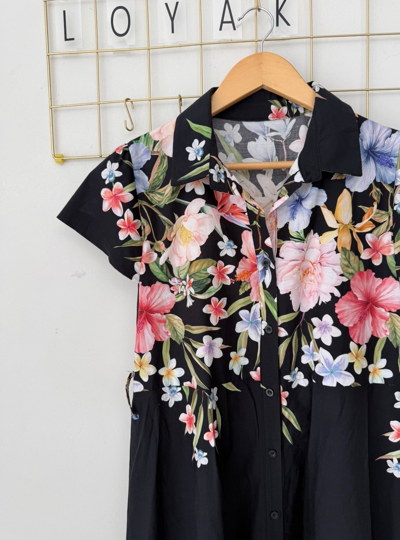 Φόρεμα HIBISCUS multi/black
