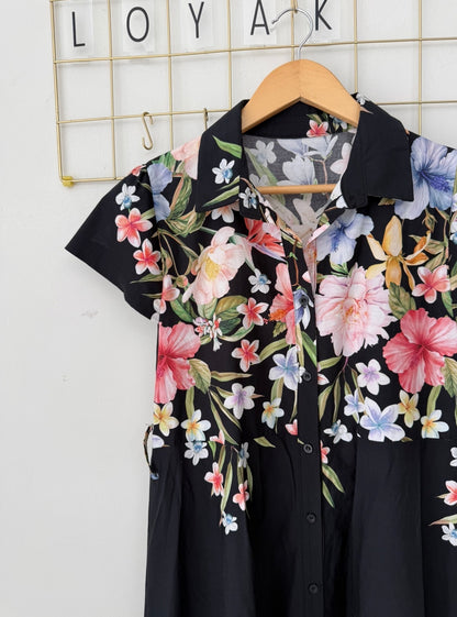 Φόρεμα HIBISCUS multi/black