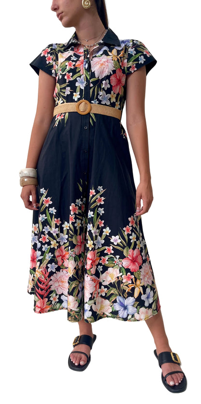 Φόρεμα HIBISCUS multi/black