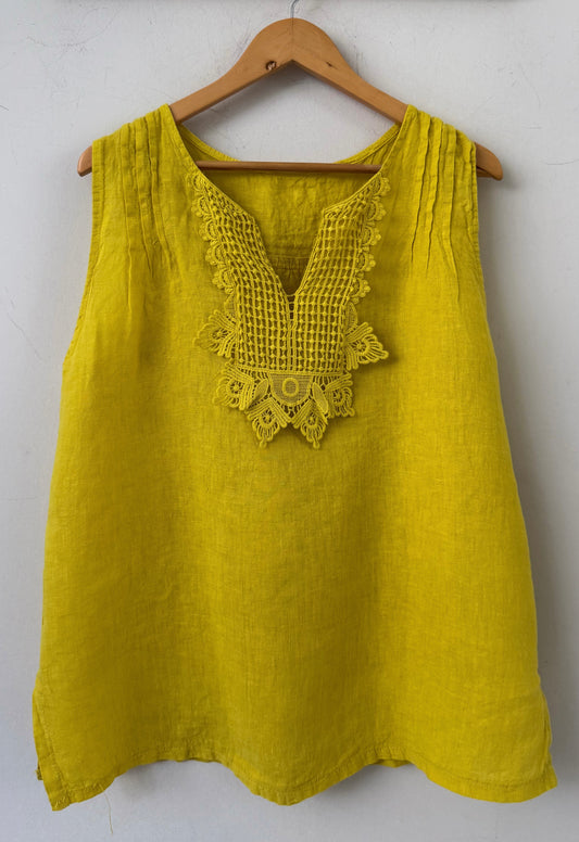 Μπλούζα 100% λινο ERITIA yellow