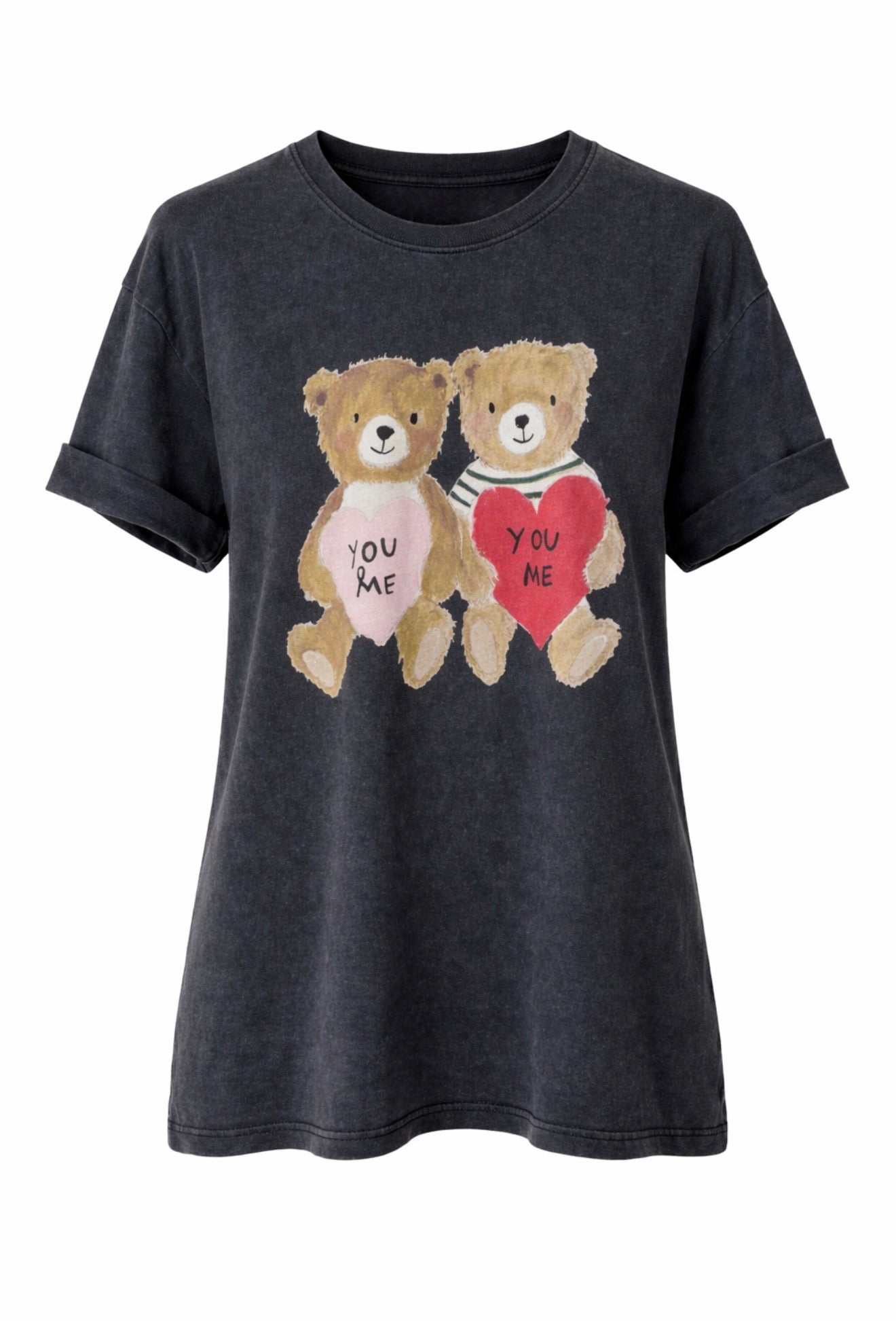 T-shirt με σχεδίο TWO BEARS off black