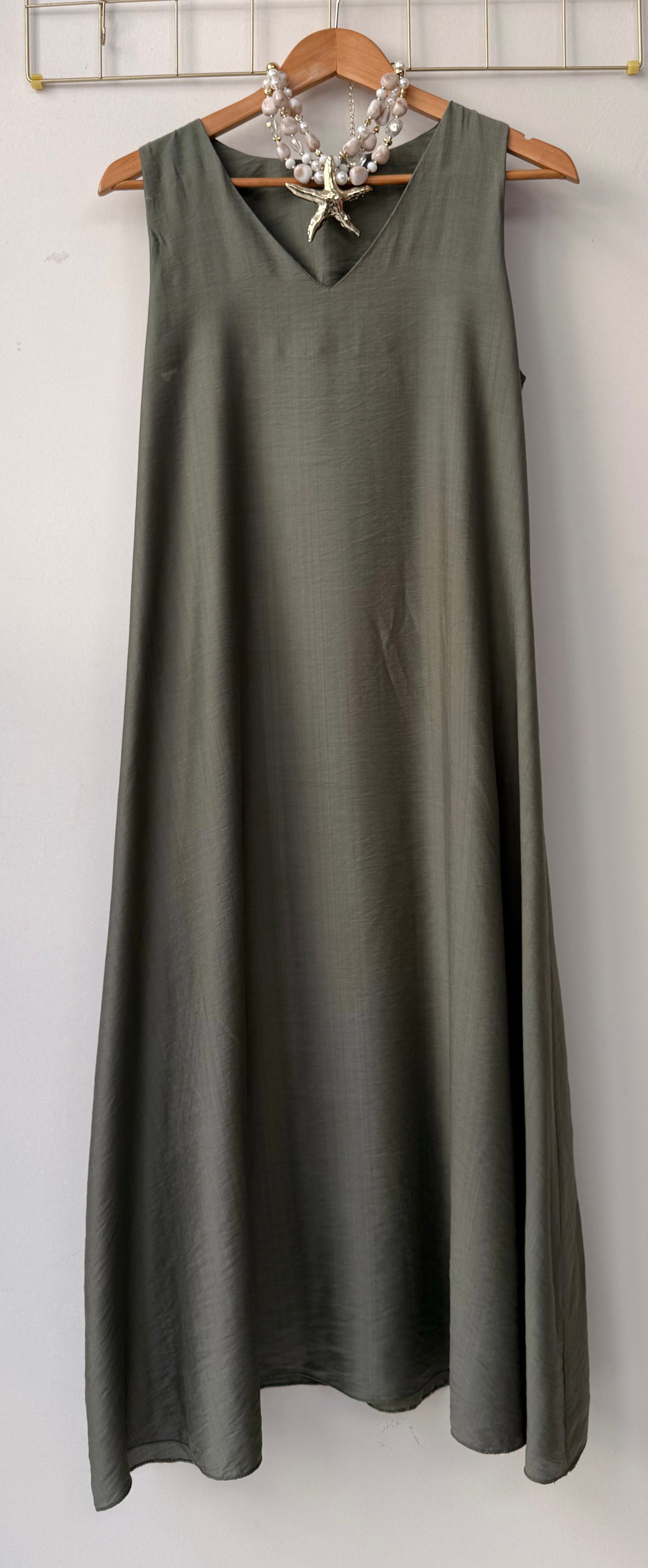 Φόρεμα midi PALEA khaki