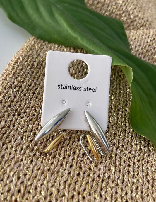 Σκουλαρίκια LIGHTNING silver/gold