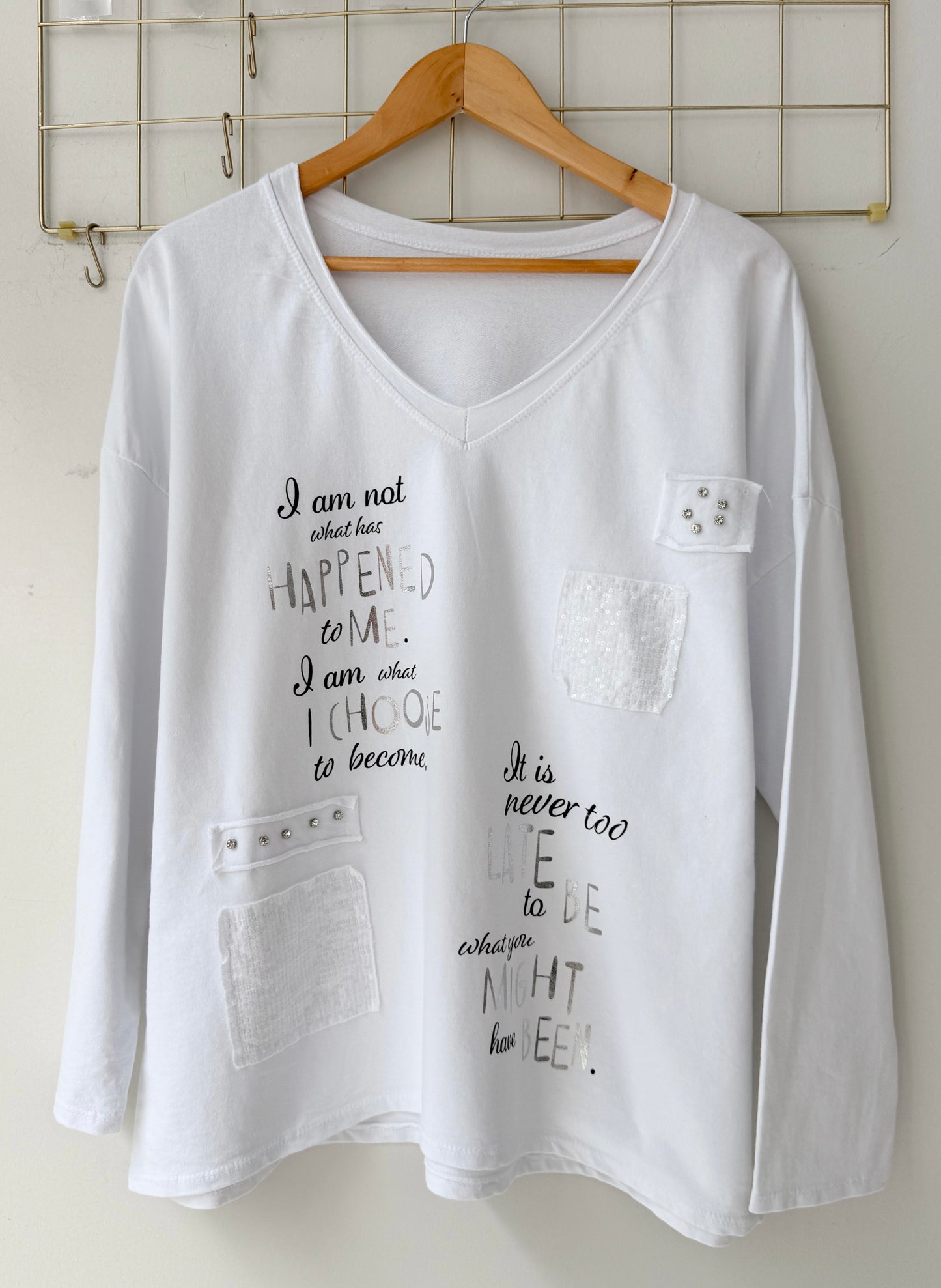 Μπλουζα βαμβάκι HAPPEN white