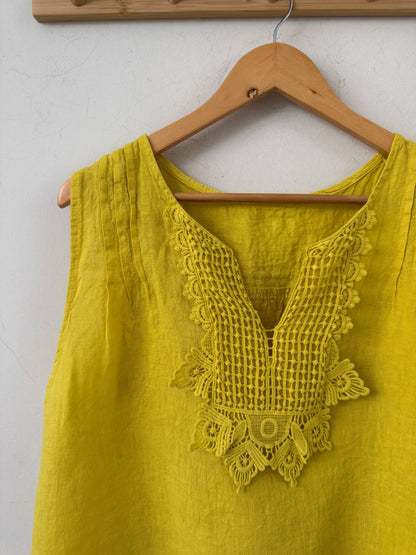 Μπλούζα 100% λινο ERITIA yellow