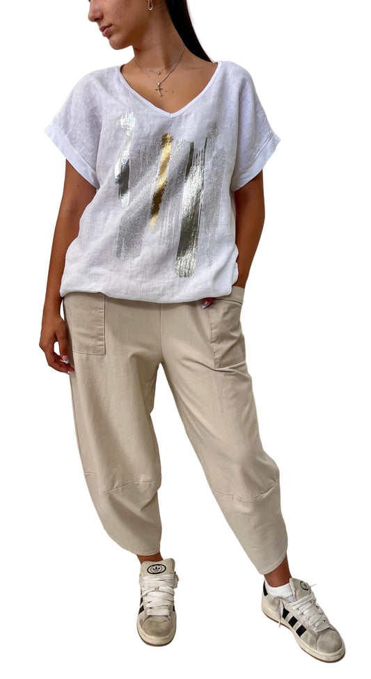 Σετ STRIO white/beige