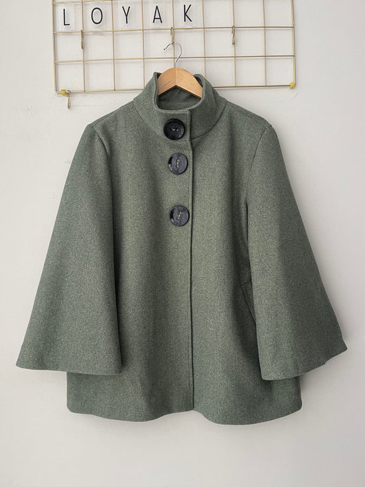 Πανωφόρι με κουμπιά FLORIA dusty green