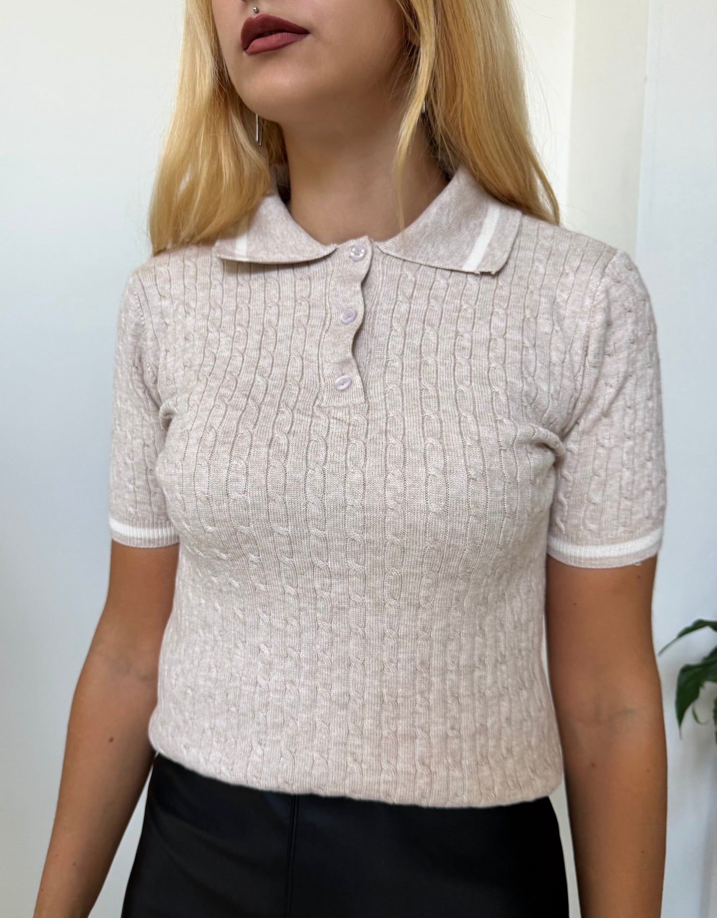 Μπλούζα πλέκτη  MEGGY beige