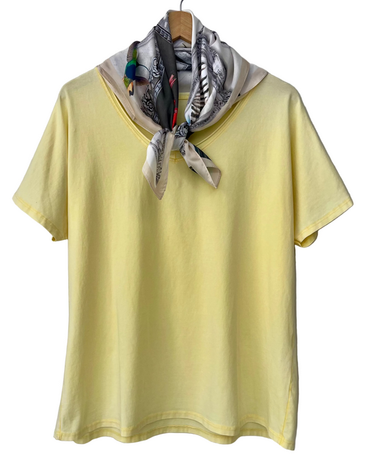 Μπλούζα με φουλάρι DASTIA yellow