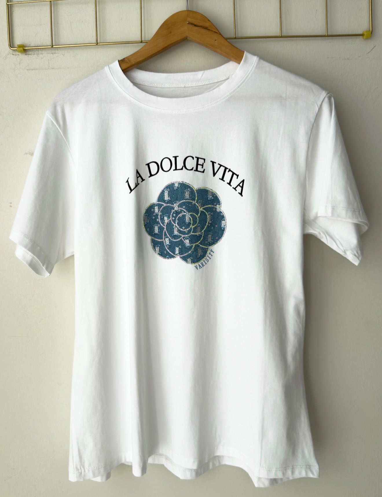 T-shirt με σχεδίο DOLCE VITA white