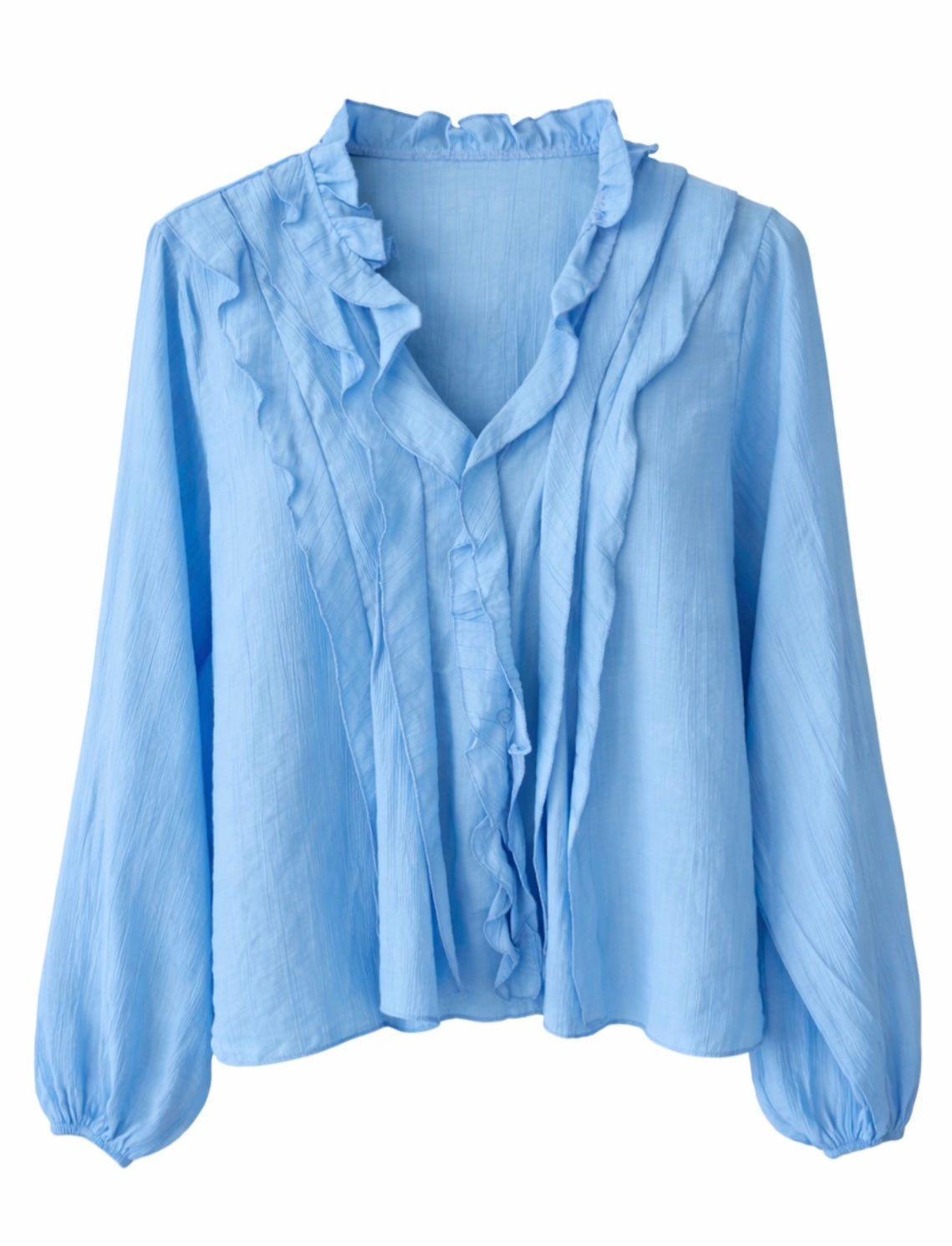 Μπλούζα με βολάν ADRIA light blue