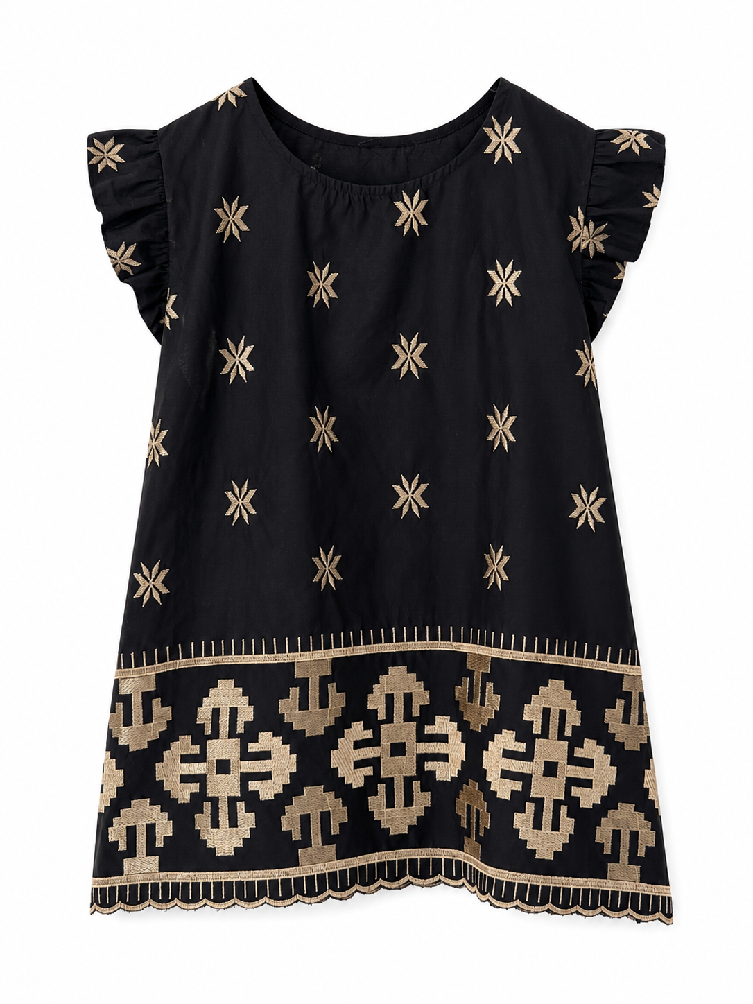 Μπλούζα με κεντημα SROLI black/gold